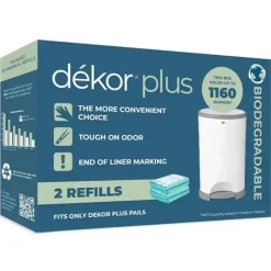 Dekor Regal-Lager - Recargas biodegradáveis para balde de fraldas 2Pk Plus Clearance