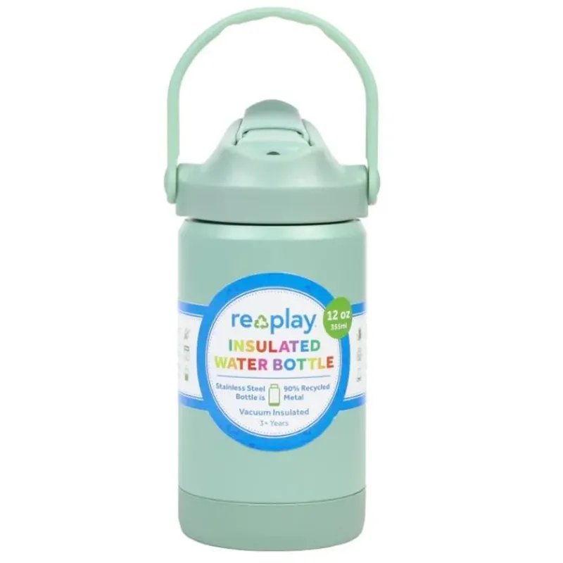 replay___oz_insulated_rec_SKUzxiGRgxu_0.webp Re Play Re-Play - 12 Oz Insulated Recycled Stainless Steel Water Bottle, Sage Discount