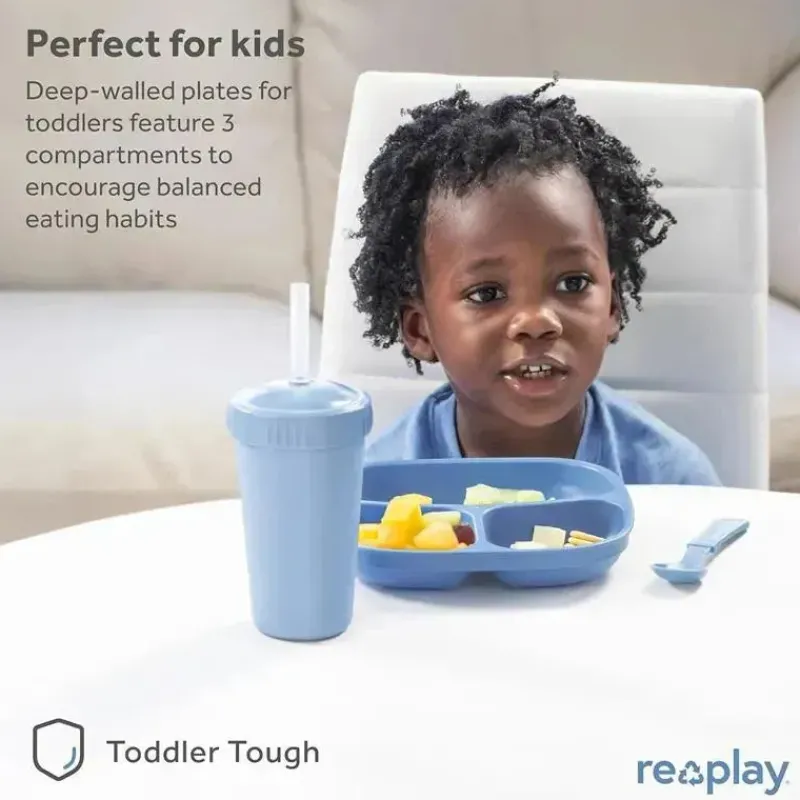 replay__placas_de__compar_SKU9ZzcxbnE_5.webp Re Play Re-Play - Placas de 3 compartimentos com paredes profundas, pacote de 2, azul gelo Online