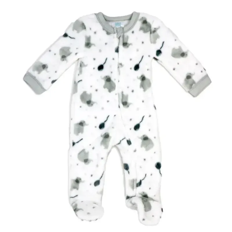 rose_textile__baby_neutra_SKUfyjmlwqC_0.webp Rose Textiles Rose Textile - Baby Neutral Grey Elephant Printed Fleece Sleeper Best
