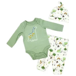Rose Textiles Rose Textile - Conjunto com 3 peças de pé de dinossauro para meninos Online