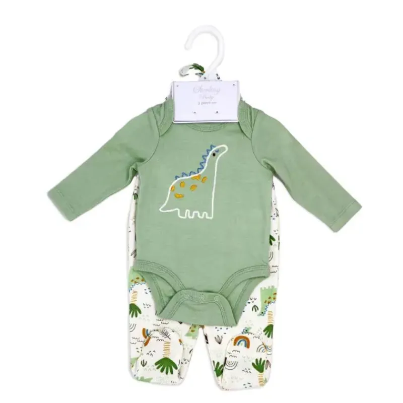 rose_textile__conjunto_co_SKUNsTVlirV_1.webp Rose Textiles Rose Textile - Conjunto com 3 peças de pé de dinossauro para meninos Online