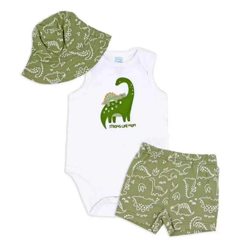rose_textile__conjunto_de_SKUCywCnSFY_0.webp Rose Textiles Rose Textile - Conjunto de chapéu de sol dinossauro para bebê menino 3Pk New