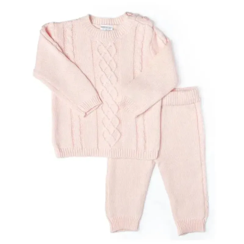 rose_textile__conjunto_de_SKUFEPS73V8_0.webp Rose Textiles Rose Textile - Conjunto de 2 peças de malha rosa para bebê menina Outlet