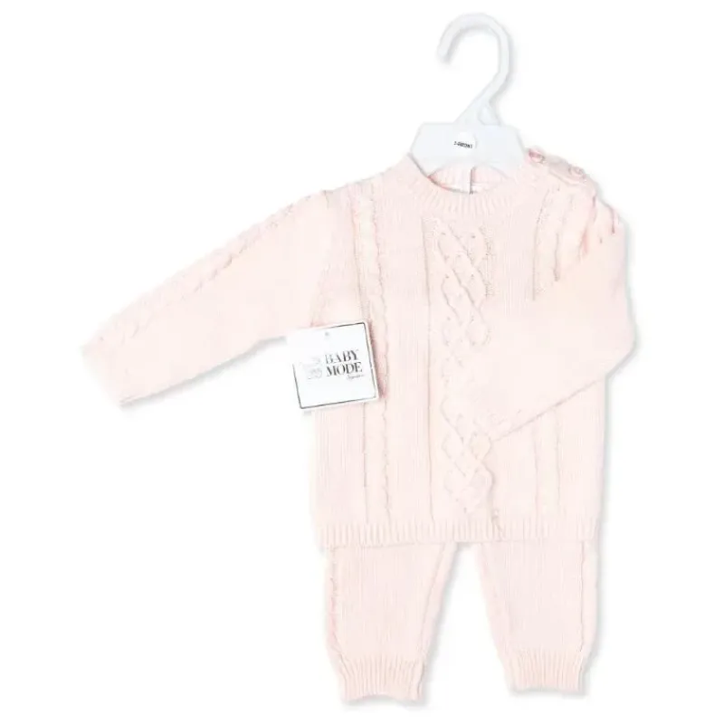 rose_textile__conjunto_de_SKUFEPS73V8_1.webp Rose Textiles Rose Textile - Conjunto de 2 peças de malha rosa para bebê menina Outlet