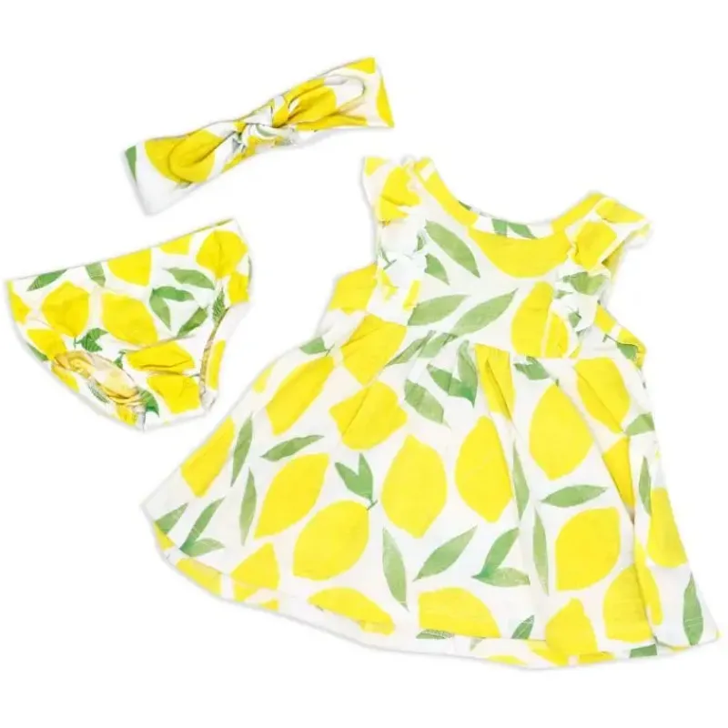 rose_textile__conjunto_de_SKUodI4YtmK_0.webp Rose Textiles Rose Textile - Conjunto de 2 vestidos e faixas de cabeça em malha limão Clearance