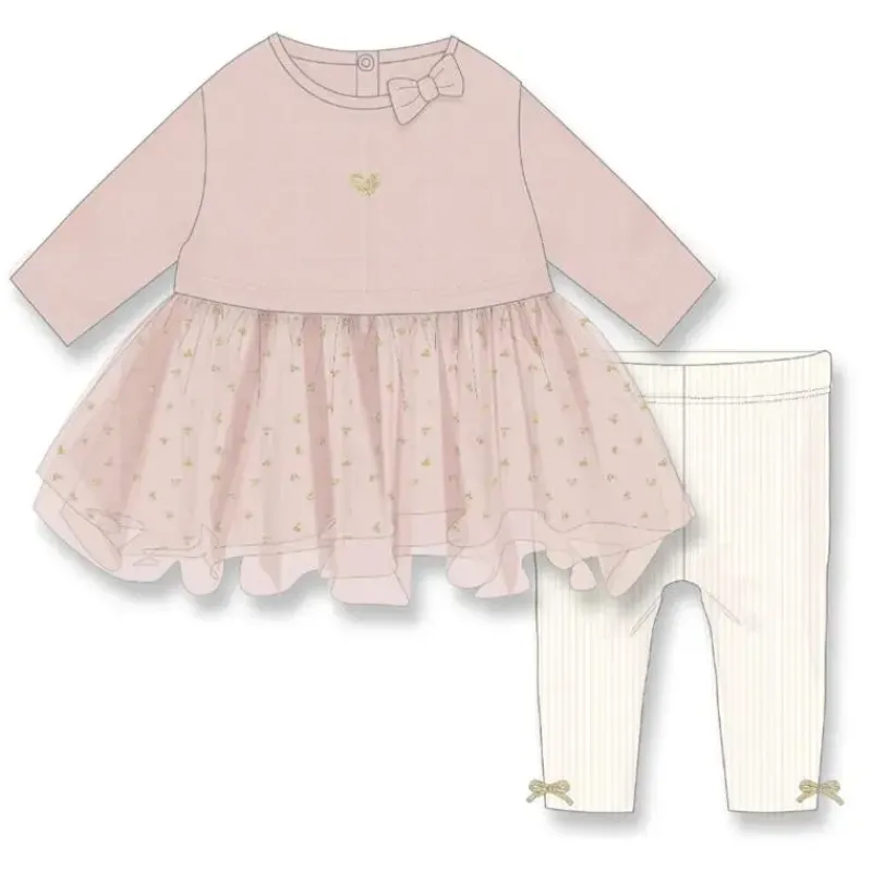 rose_textile__conjunto_de_SKUsQrNopa9_0.webp Rose Textiles Rose Textile - Conjunto de leggings tutu com corações para bebês meninas 2Pk Clearance