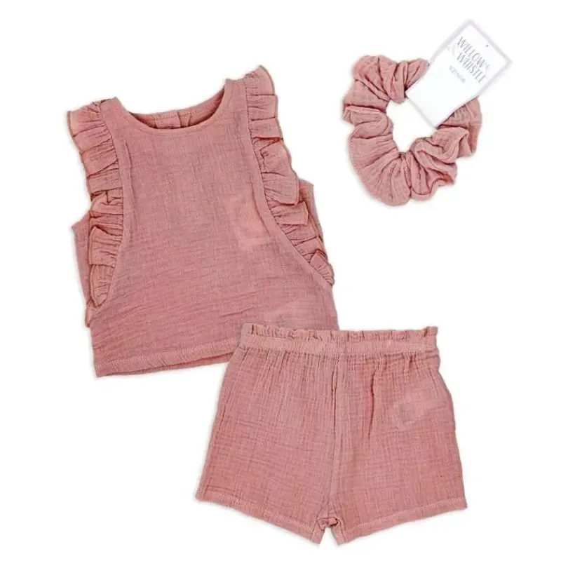 rose_textile__conjunto_de_SKUtlkGGPgj_0.webp Rose Textiles Rose Textile - Conjunto de 3 peças de história curta rosa Tod Gauze para meninas Sale