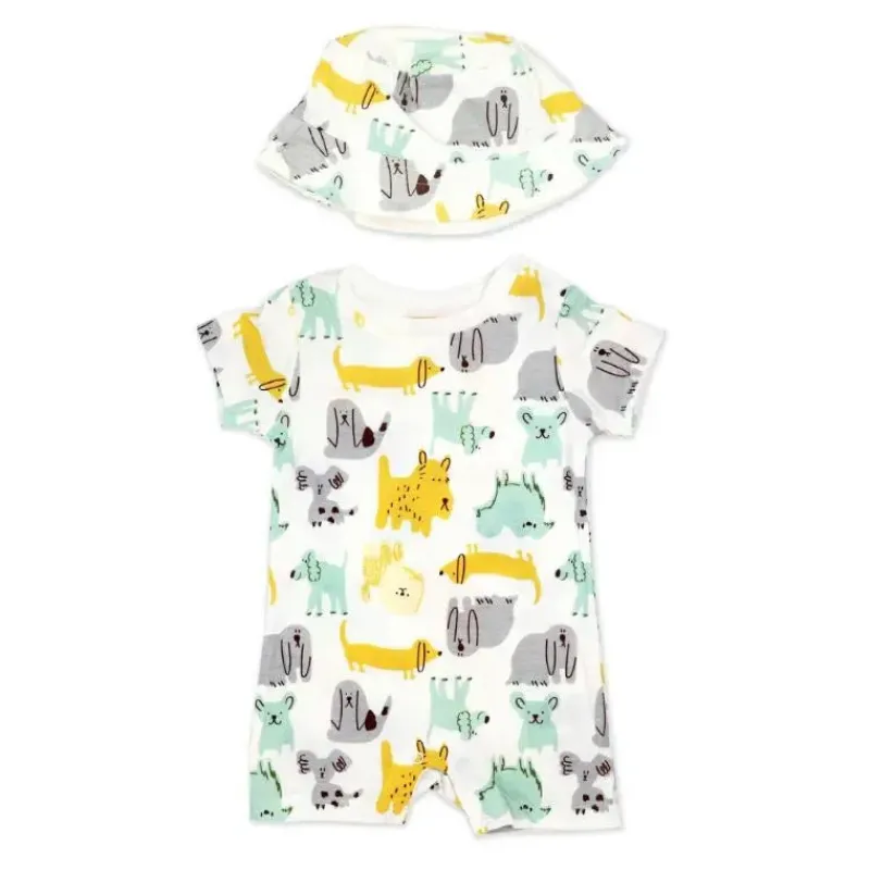 rose_textile__conjunto_de_SKUwbOgRInM_0.webp Rose Textiles Rose Textile - Conjunto de 2 macacões para bebês meninos e cachorros Clearance