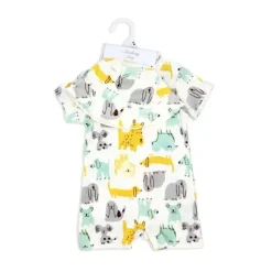 Rose Textiles Rose Textile - Conjunto de 2 macacões para bebês meninos e cachorros Clearance