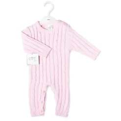 Rose Textiles Rose Textile - Macacão de malha rosa de algodão para bebê menina Online