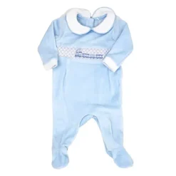 Rose Textiles Rose Textile - Macacão de veludo com cauda franzida para bebê menino Clearance