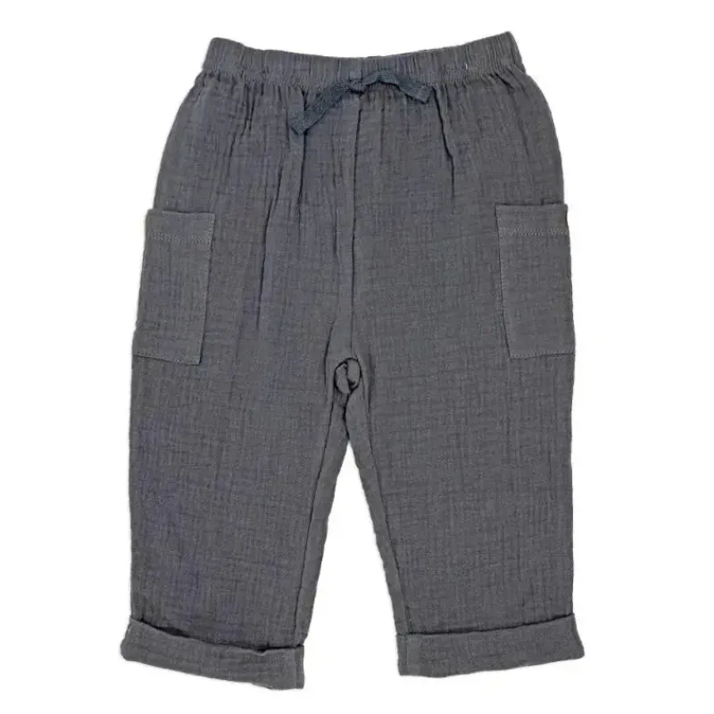 rose_textile__pk_baby_boy_SKUsKTUTRnP_3.webp Rose Textiles Rose Textile - 2Pk Baby Boys Gauze Pant Set, Beige Plaid Fashion