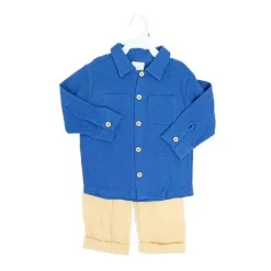 Rose Textiles Rose Textile - 2Pk Baby Boys Gauze Pant Set, Demon Blue Outlet