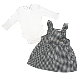 Rose Textiles Rose Textile - 2Pk Baby Girls Jumper Set Houndstooth Collection Outlet