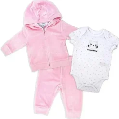 Rose Textiles Rose Textile - 3Pk Velour Jacket Set, Pink I Love Mommy - Kitty - 3M Discount