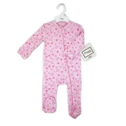 Rose Textiles - 100% Orgânico Heather Heart Sleeper, Rosa Best