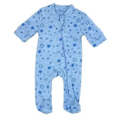 Rose Textiles - 100% Orgânico Heather Star Sleeper + Chapéu, Azul Clearance