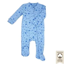 Rose Textiles - 100% Orgânico Heather Star Sleeper, Azul Hot