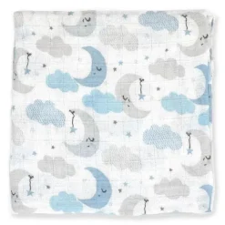 Rose Textiles - 2 pacotes de cobertores de musselina, azul doce sonho Sale