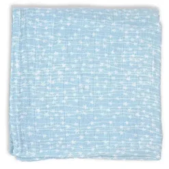 Rose Textiles - 2 pacotes de cobertores de musselina, azul doce sonho Sale