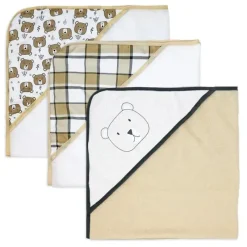 Rose Textiles - 3 Toalhas com Capuz C/ 5 Toalhas de Rosto, Urso Online