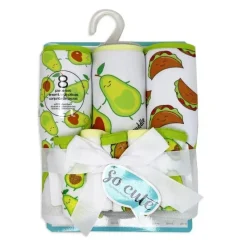 Rose Textiles - 3 Toalhas com Capuz C/ 5 Toalhas de Rosto, Avocuddle Verde Sale