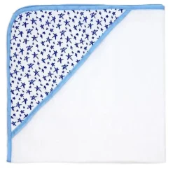 Rose Textiles - 3 Toalhas com Capuz com 5 Toalhas de Rosto, Azul Marinho Hello World New