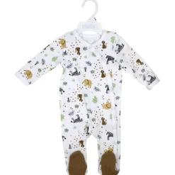 Rose Textiles - Baby Boys Zipper Coverall, Safari Brown Discount