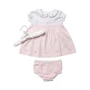 Rose Textiles - Baby Girls Dress Set, Pink Floral Sale