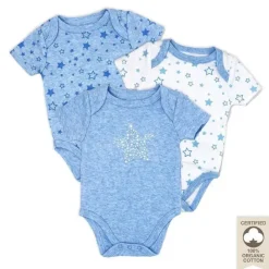 Rose Textiles - Body 100% Orgânico 3 Pk, Azul New