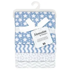 Rose Textiles - Cobertor de recebimento 4Pk Blue Stars New