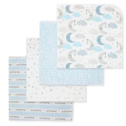 Rose Textiles - Cobertor de recepção de 4 unidades, Blue Sweet Dreams Online