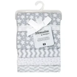 Rose Textiles - Cobertor de recebimento 4Pk Estrelas cinza Discount
