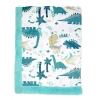 Rose Textiles - Cobertor de vison de 2 camadas, Teal Dino Sale