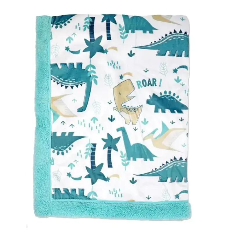 rose_textiles__cobertor_d_SKURlpC4ghG_0.webp Rose Textiles - Cobertor de vison de 2 camadas, Teal Dino Sale