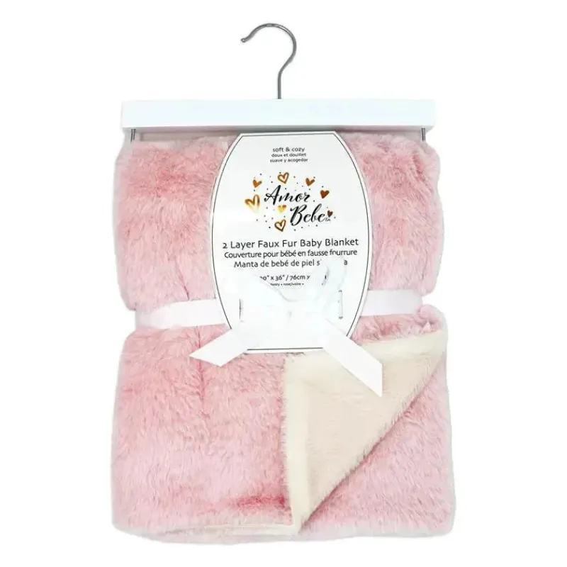 rose_textiles__cobertor_d_SKUVeqSuPZj_1.webp Rose Textiles - Cobertor de pelúcia de pele sintética de 2 camadas, rosa Outlet