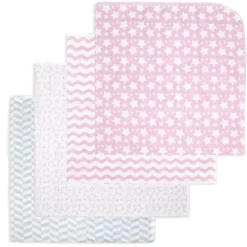 Rose Textiles - Cobertor de recebimento 4Pk Estrelas rosa Online
