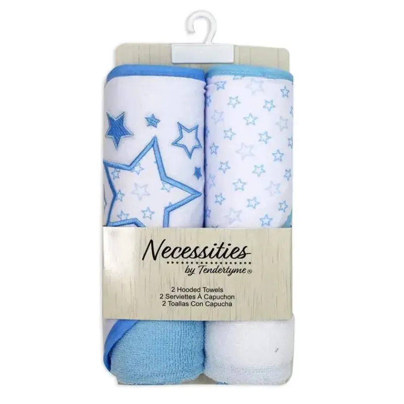 rose_textiles__conjunto_d_SKU7hyjf57Z_2.webp Rose Textiles - Conjunto de 2 toalhas com capuz, estrelas azuis Clearance