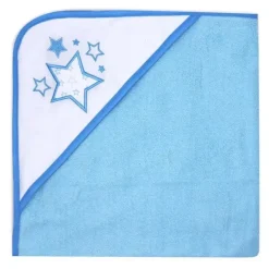 Rose Textiles - Conjunto de 2 toalhas com capuz, estrelas azuis Clearance