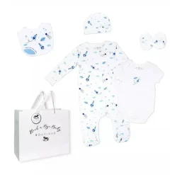 Rose Textiles - Conjunto de bolsa de malha de 5 peças para meninos, Rocket Hot