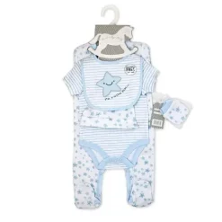 Rose Textiles - Conjunto de bolsa de malha 5Pk Baby Boy Star Best