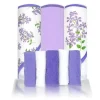 Rose Textiles - Conjunto de banho 8 unidades - 5 toalhas com capuz e 3 panos, floral roxo Sale