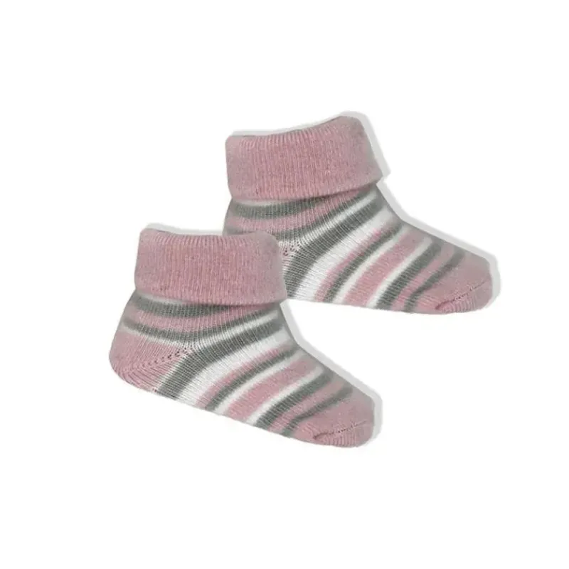 rose_textiles__conjunto_d_SKUKXvKZiY8_1.webp Rose Textiles - Conjunto de gorro e botinha listrado rosa para bebê menina Discount