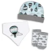 Rose Textiles - Conjunto de acessórios de 3 peças, balão cinza Discount