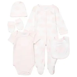 Rose Textiles - Conjunto de 5 unidades de elefante rosa para bebê menina Clearance