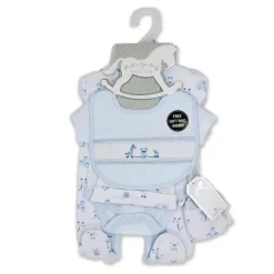 Rose Textiles - Conjunto de 5 peças para meninos com sacola de presente, caixa de brinquedos Hot