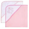 Rose Textiles - Conjunto de 2 toalhas com capuz, estrelas rosa Online