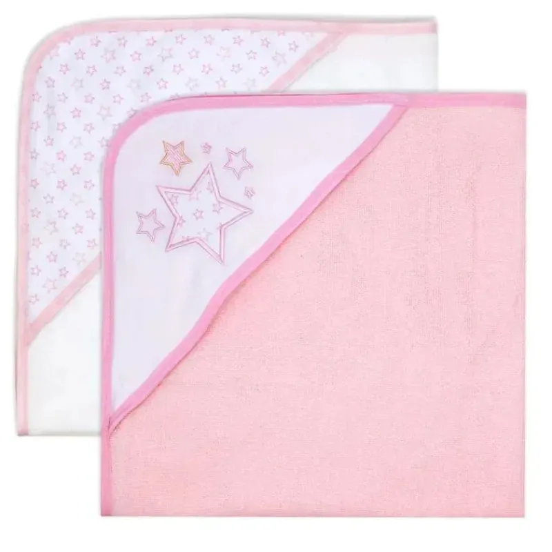 rose_textiles__conjunto_d_SKUnlS8pZ5q_0.webp Rose Textiles - Conjunto de 2 toalhas com capuz, estrelas rosa Online