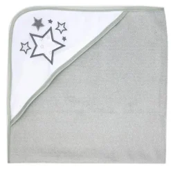 Rose Textiles - Conjunto de 2 toalhas com capuz, estrelas cinza Hot